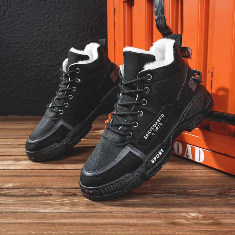 2025 New Winter Fashion Plush Cotton Men's Shoes Designer Warm And Anti Slip Platform Boots Outdoor Leisure Sports Shoes Botas Masco