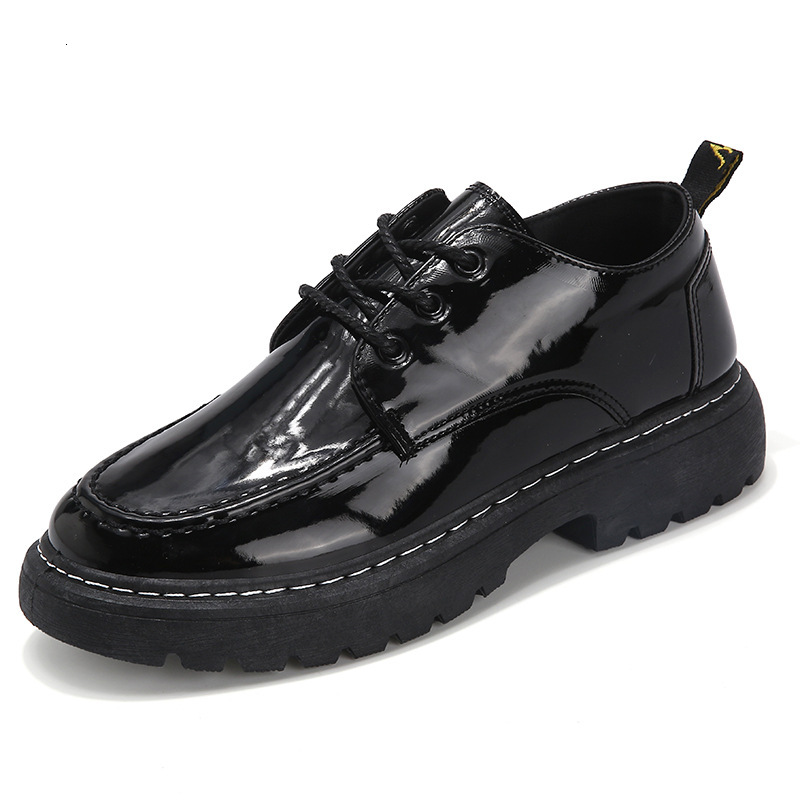Derby expert autumn new item business low top small leather men's youth casual shoes