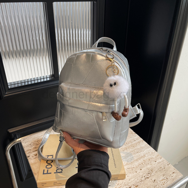 Bag Classic Designer Fashion 10a Top Nikiduncks Woman Bags Spicy Silver Backpack Womens 2024 New Korean Mini Versatile Handheld