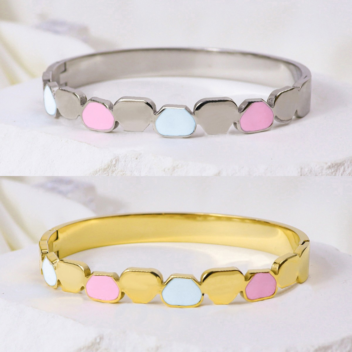 New Womens Love Bangle Romantic Gift Boutique Jewelry Bracelet Durable Fashion Charm Bnagle Stainless Steel hypoallergenic Waterproof accessory