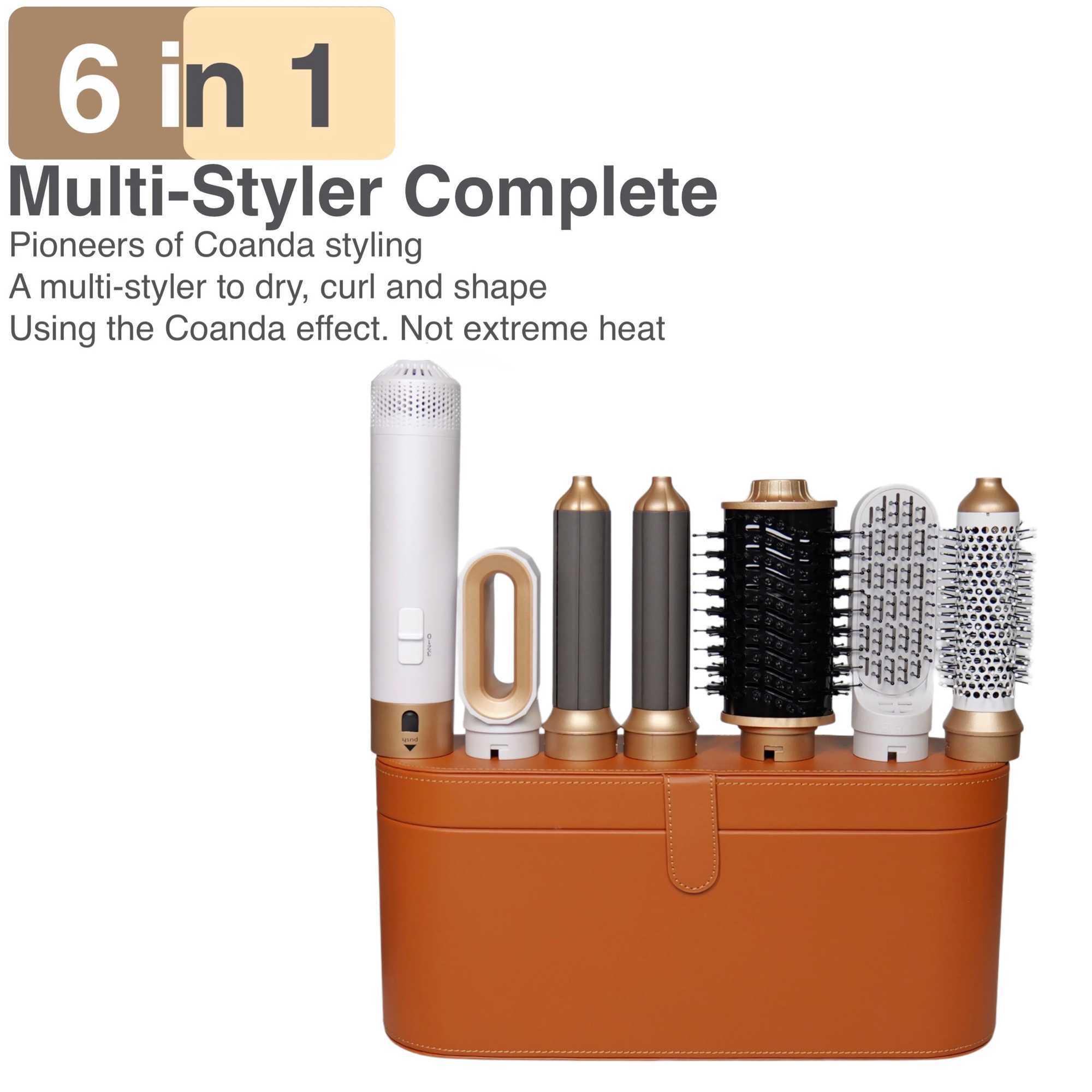 6 in 1 Hair Dryer For Hair With Curling Iron Hair Straightener With Hair Brush Hairdryer For Hair Dryer Hair 6 in 1 Multi StylerXJ241106