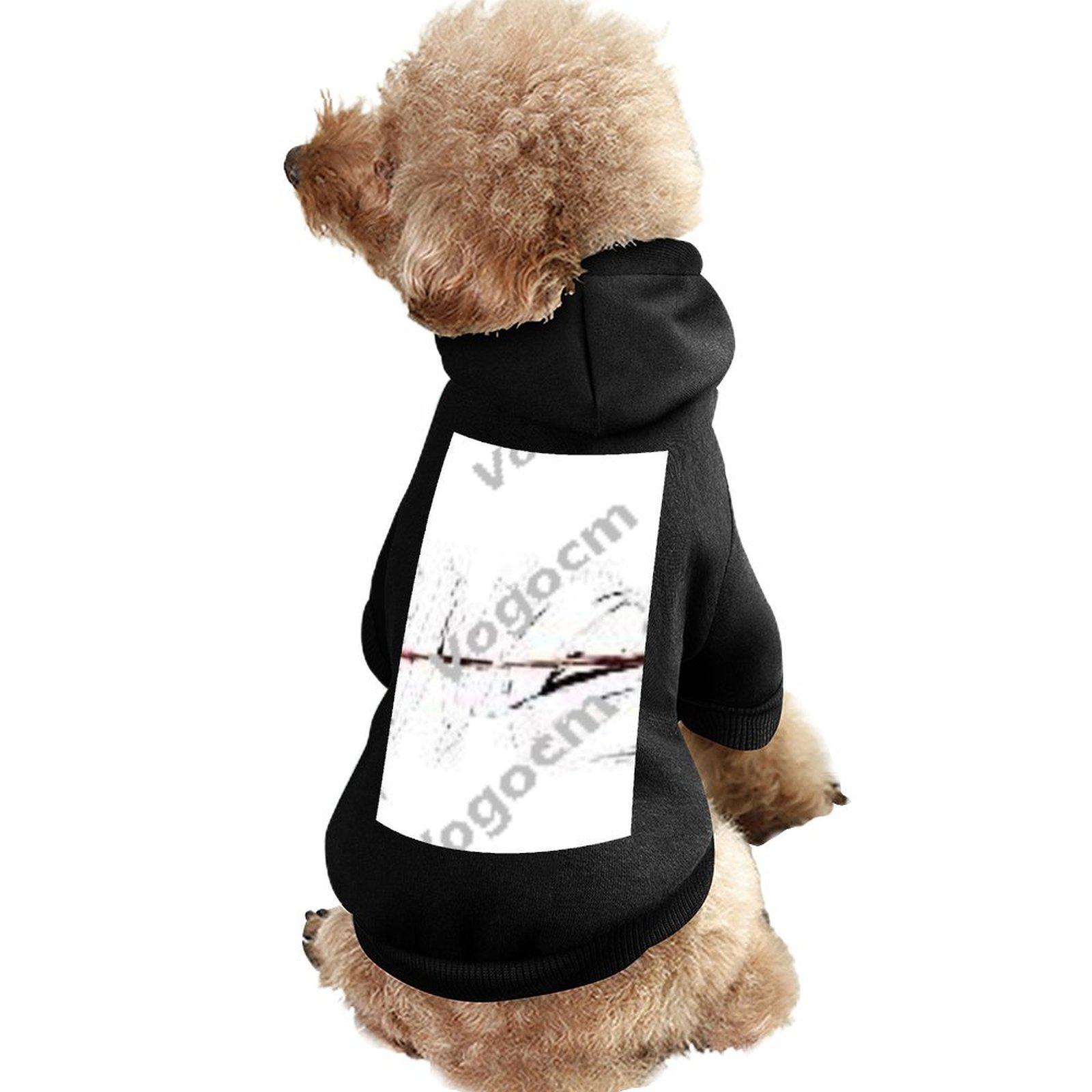 DIY Dog Hoodie Long Sleeve Outdoor Walking Hoodie Pullover Customized cartoon Fine Fabrics Soft Clothes Hoodie