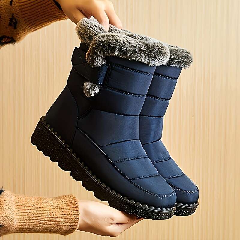 Cozy Mid Calf Snow Women Soft Plush ed, Comfortable, Warm, Water-Resistant Winter Boots with Anti-Slip Sole and Easy Pull-On Design - Perfect for Casu