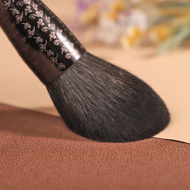 CHICHODO Makeup Brush-Urious Carved Tube Ebony Handle Animal Hair Series-20Pcs Natural Cosmetic Brushes Set-Beauty Tools