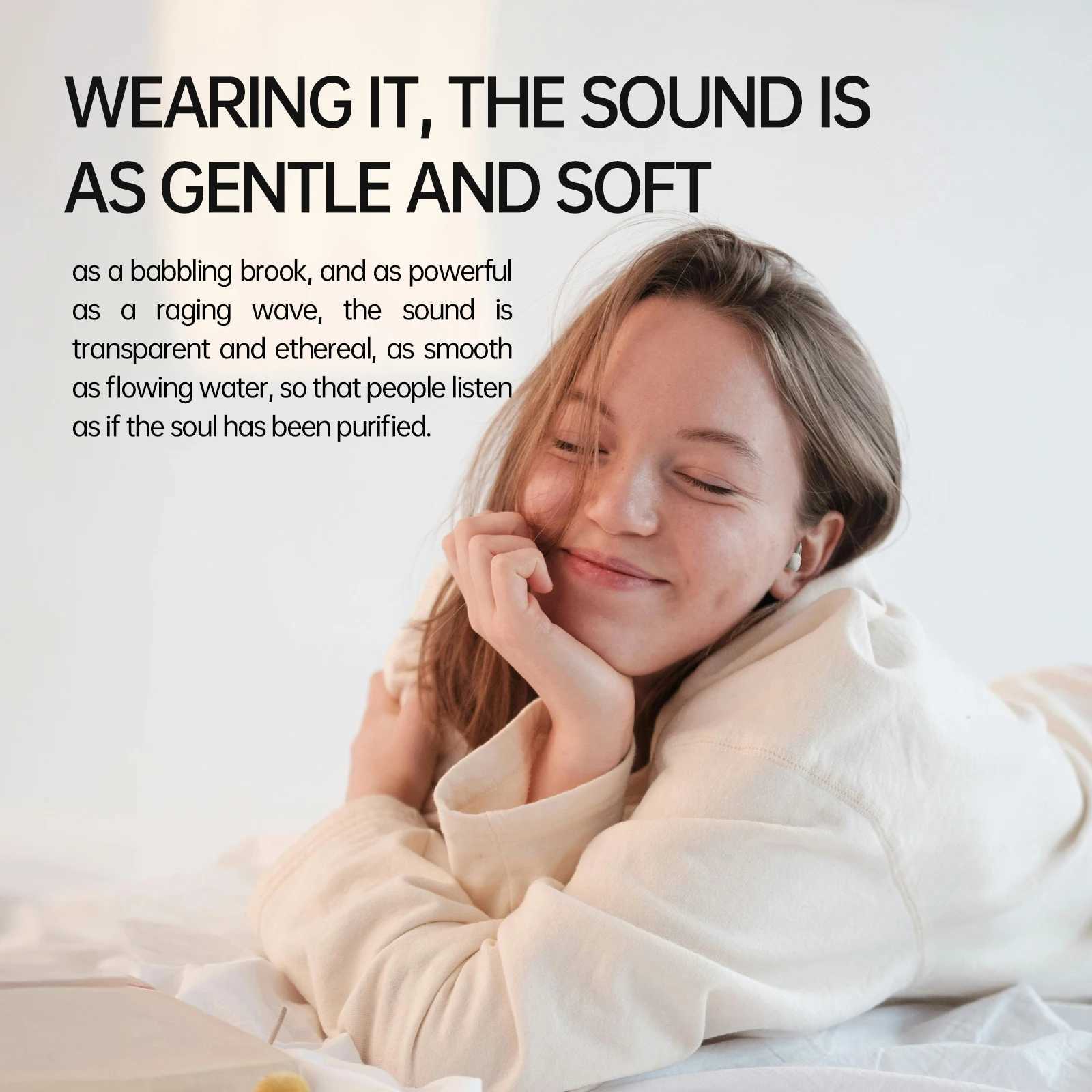 Headset eppfun 5.3 Sleep Earbuds Noise Blocking Sleep phones Small Earplugs for Side Sleepers 80H Playtime Z241106