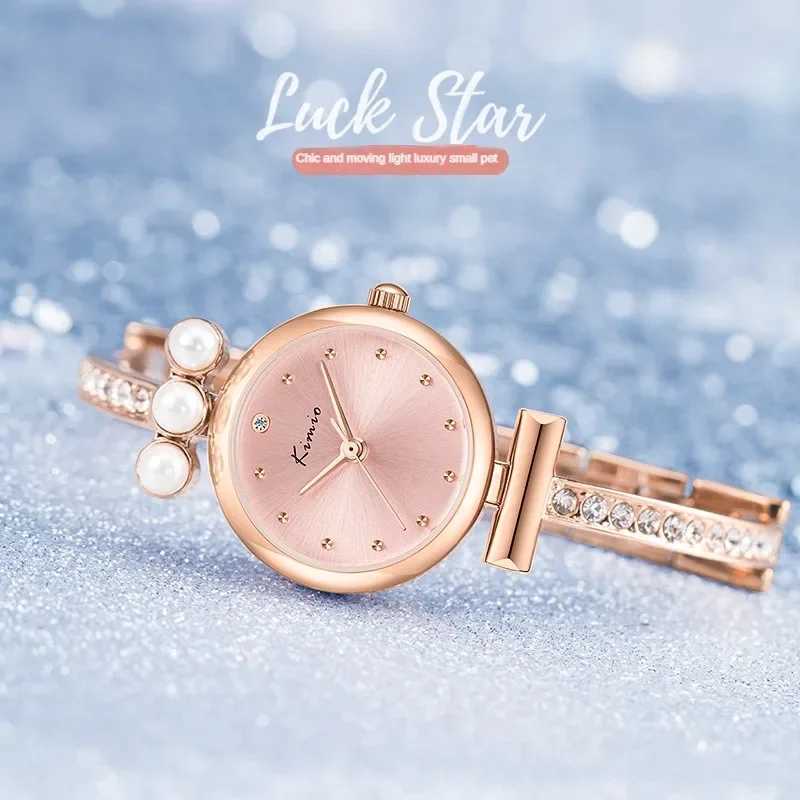 Pearl Simple Watch Wens New Batch of Rhinestone Bracelet Watches Fashion and CPACT Quartz Bracelet Watches X241106