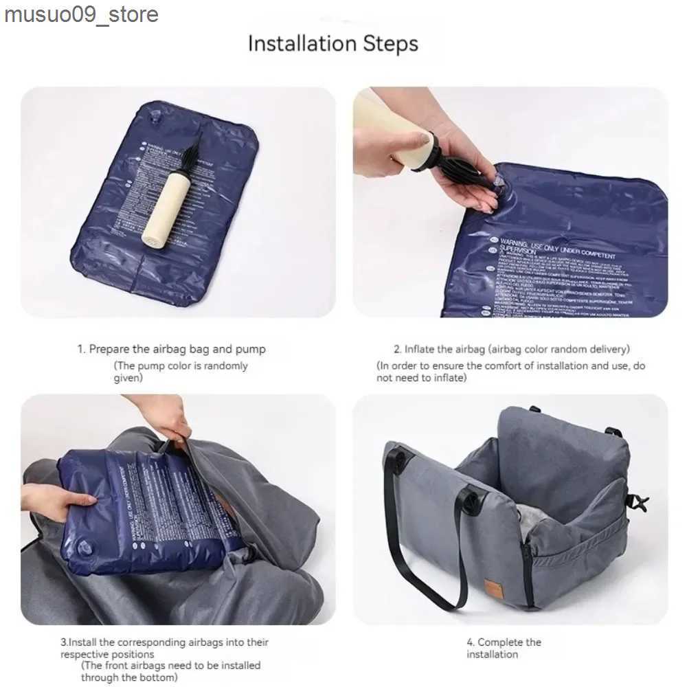 kennels pens Thick pet car seat travel driver bag detachable and washable ultra soft portable pet car travel bed safety pet supplies L240910