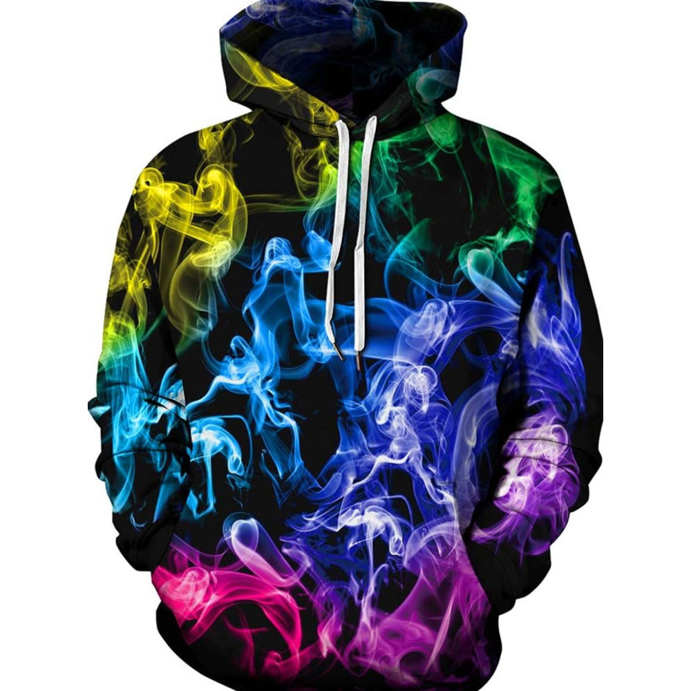 Hoodie for Mens Womens fashion Unisex Hoodies Novelty Print 3D Patternv Hooded Pullover Sweatshirt with Pocket Graphic handsome