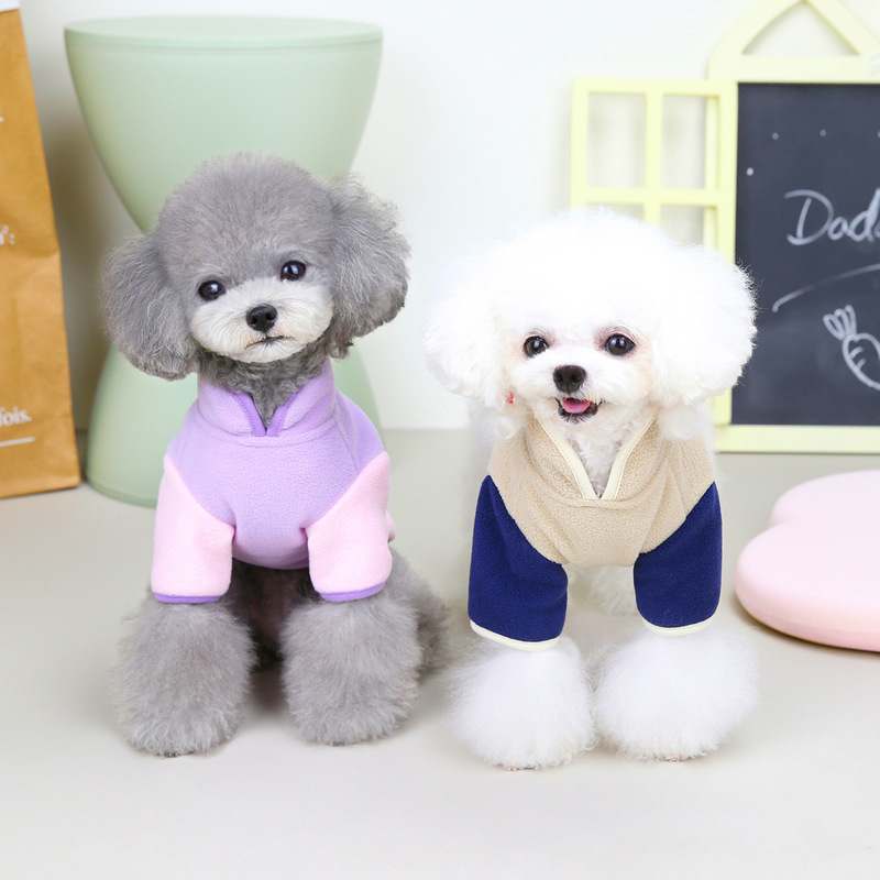 Pet Dog Hoodie PulloverWinter Two Legs Clothes Polar Fleece Dog Sport Shirt