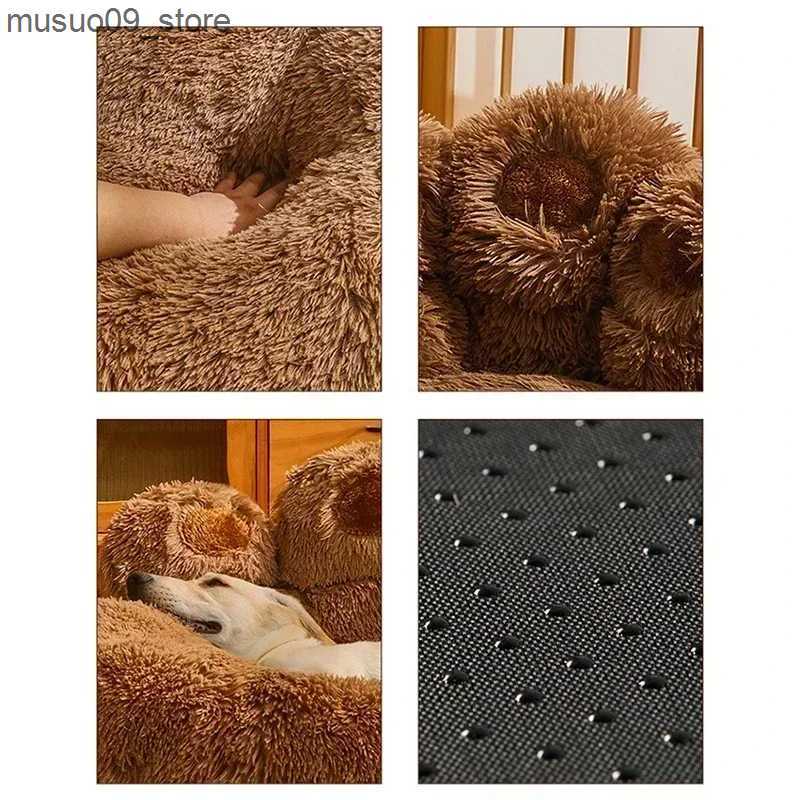 kennels pens Winter Warm Dog Sofa Bed Small Medium Large Dog Plush Sleep Dog House Comfortable Soft Detachable Washable Pet Nest L240910
