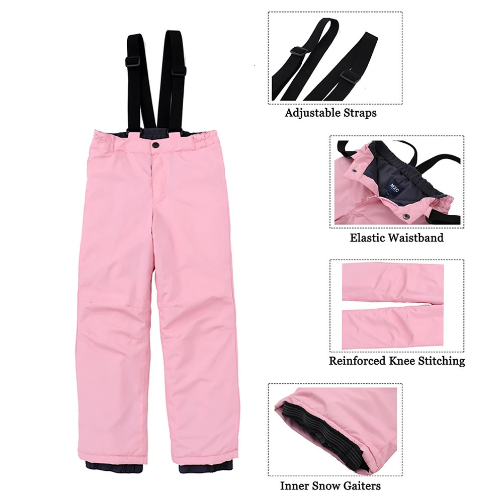3-12T Kids Girls Boys Ski Suits Snowboard Coat Pant Waterproof Windproof Warm Children Outdoor Sportwear Snowboard Skiing Suit 241106