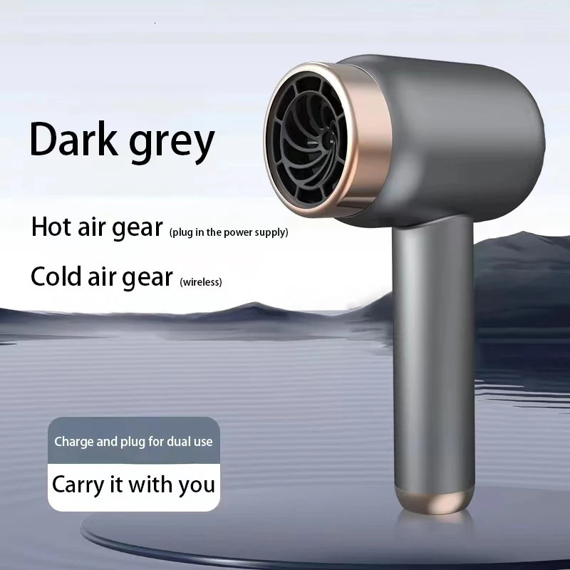 Wireless Hair Dryer Charging Portable USB Rechargeable Hairdryer High-Power Home Quick-Dry Hair Salon Travel Blow Dryer 241106