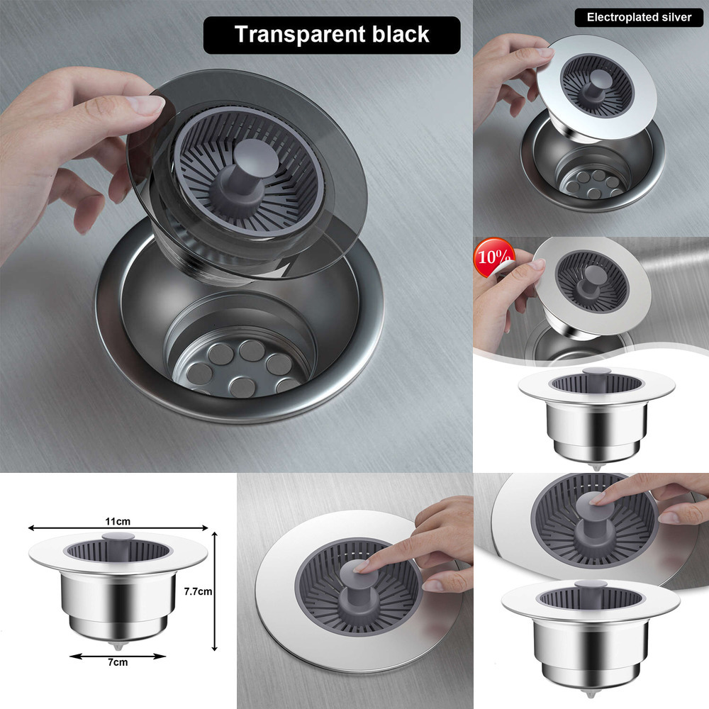 New New Kitchen Sink Drain Strainer Plug Sink Stopper Pop-Up Drain Filter Anti Odor Anti Clogging Bathroom Sewer Drain Strainer Filter