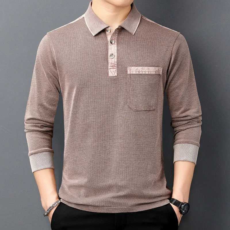 2024 New Cotton Mens Long Sve Casual Spring and Autumn Clothing Solid Korean Luxury Mens Shirt W241106