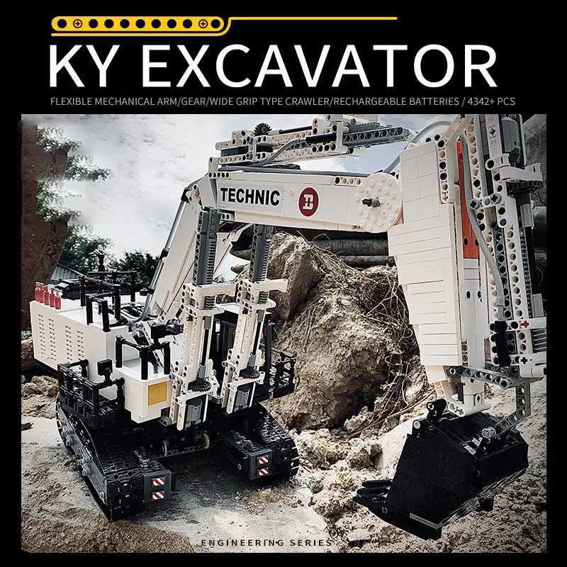 Blocks 4342pcs City RC Engineering Excavator Building Blocks APP Remote Control Car Large Vehicle Bricks Toys For Kids GiftsY2411061KGU