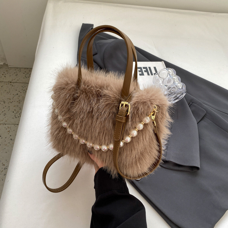 Fashion Classic Bag Designer 10a Top Nikiduncks Woman Handbagevening Bags High Pearl Handheld Shoulder for Womens New 2024 Winter Slant