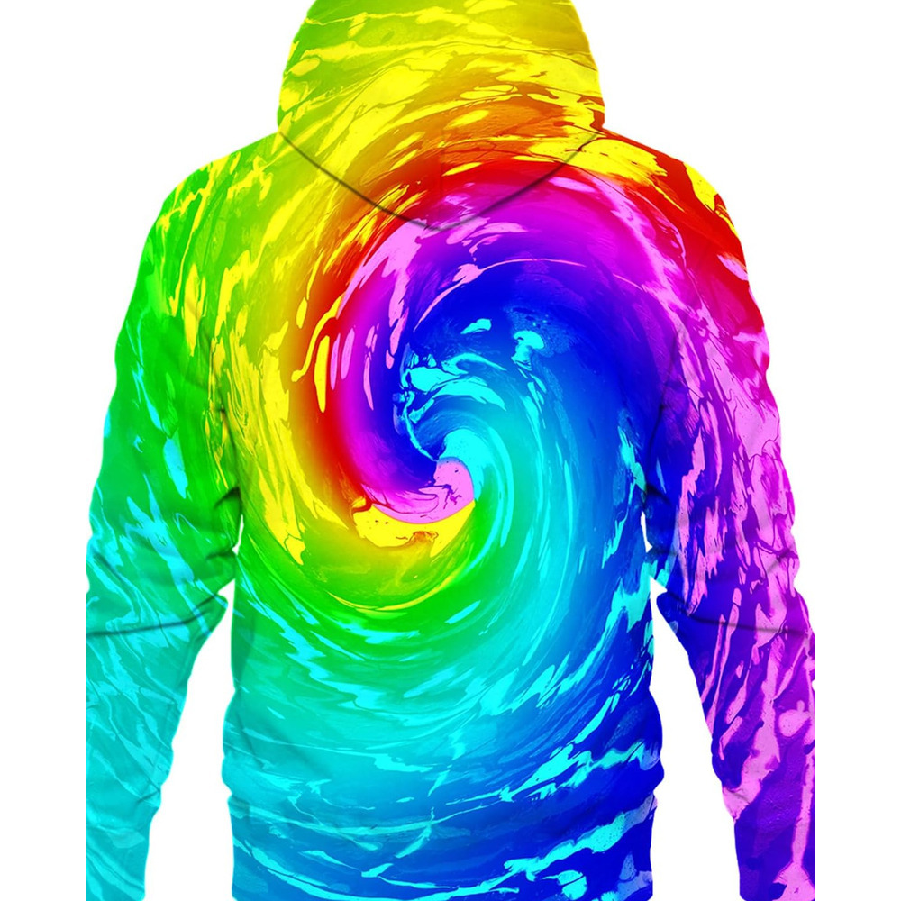 Hoodie for Mens Womens Unisex 3D Printed Hooded Sweatshirt Casual Pullover Hoodie with Big Pockets Graphic Colorful and Colorful cool