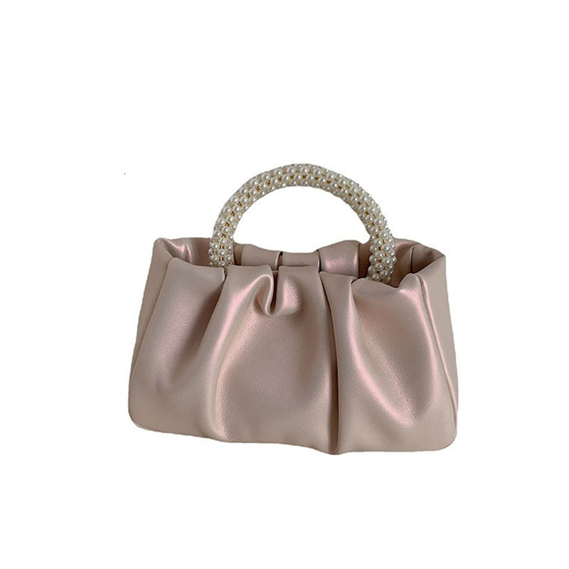 2025NEW New designer s high end French Bailing pearl handbag with a soft and trend fashion sloping body women s cloud bag fashionable bag
