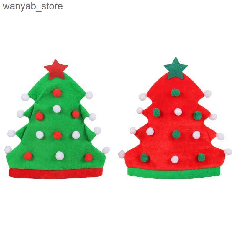 Wide Brim Hats Bucket Hats Red Green Christmas Tree Pattern Santa Hats for Funny Hilarious and Festive Party Hat Winter Holiday Gifts Christmas Decora