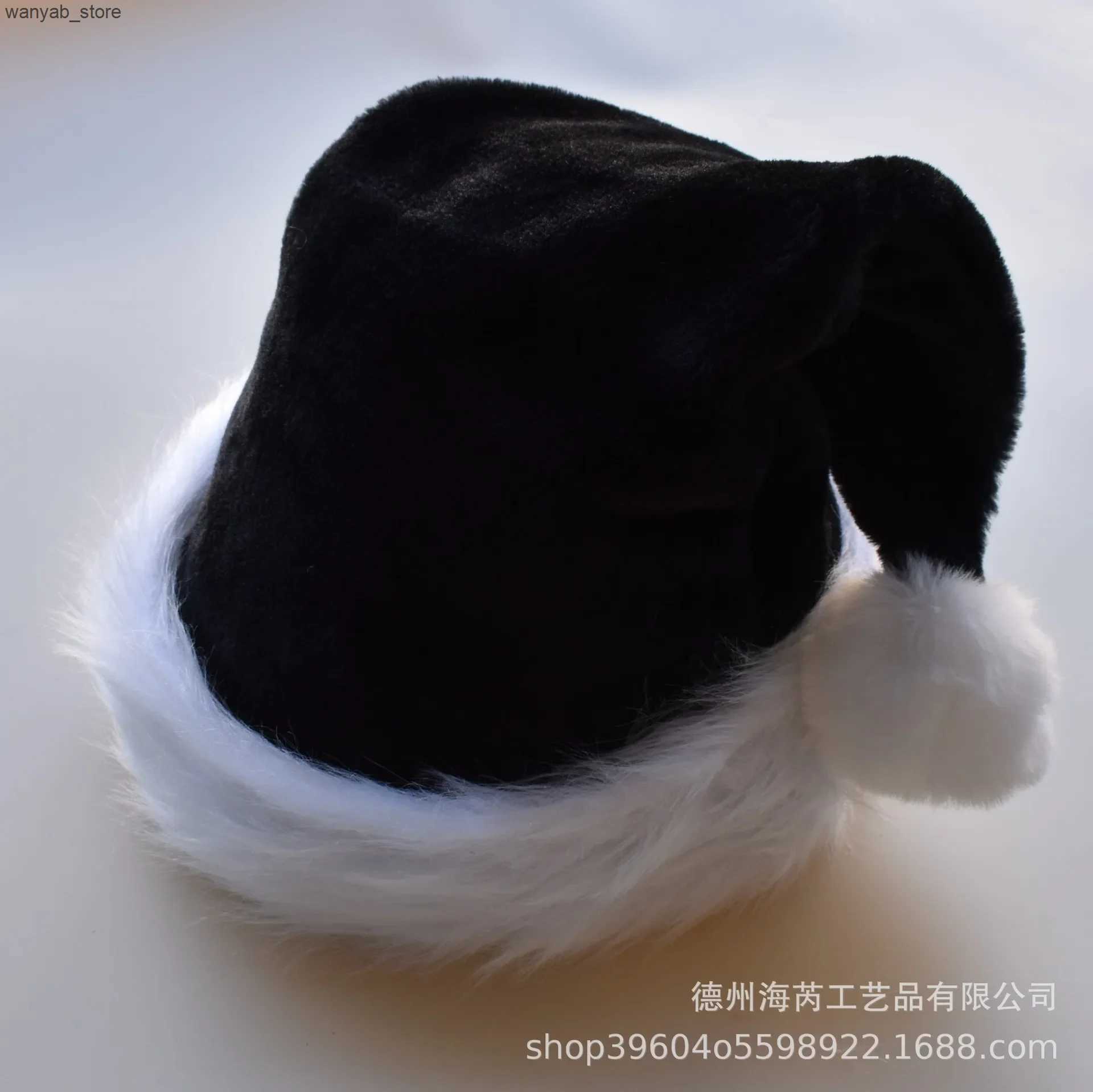Wide Brim Hats Bucket Hats Red Blue Green Black Adult Childrens Thick Plush Christmas Hat 2023 Noel Merry Christmas Decor Gift Hat Happy New Year 2024