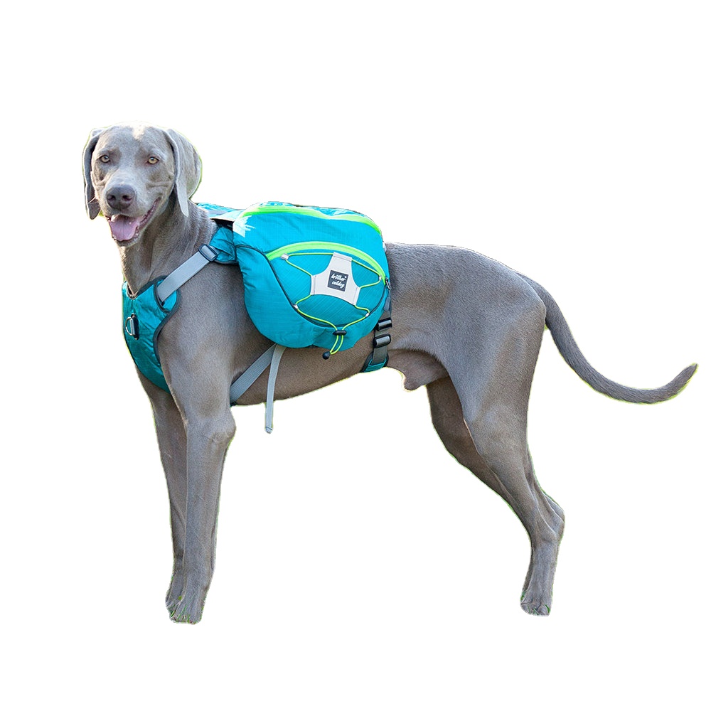 Pet Dog Saddle Bags Pack Large Dogs Harness Breathable Hound Travel Camping Hiking Carrier with Backpack Removable