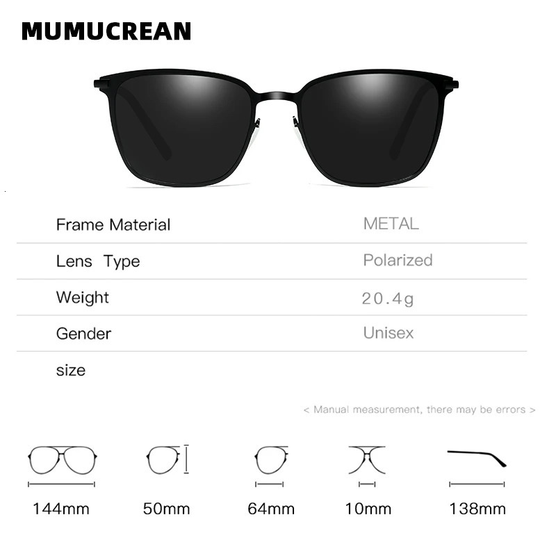 Mens sunglasses have arrived at the square polarized sunglasses metal driving night vision goggles 241106