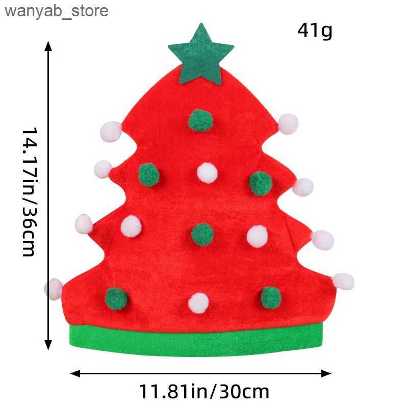 Wide Brim Hats Bucket Hats Red Green Christmas Tree Pattern Santa Hats for Funny Hilarious and Festive Party Hat Winter Holiday Gifts Christmas Decora