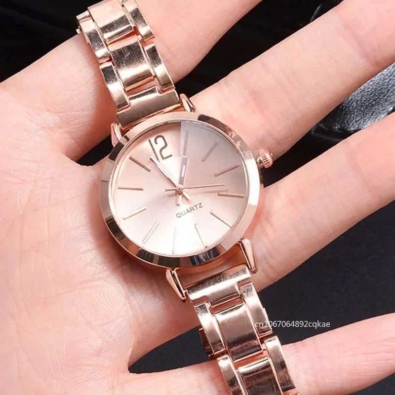 Ladies Fashion Simple Digital Alloy with Quartz Watch Bracelet 2-piece Luxury Text Simple Dial Ladies Watch Reloj Mujer X250203