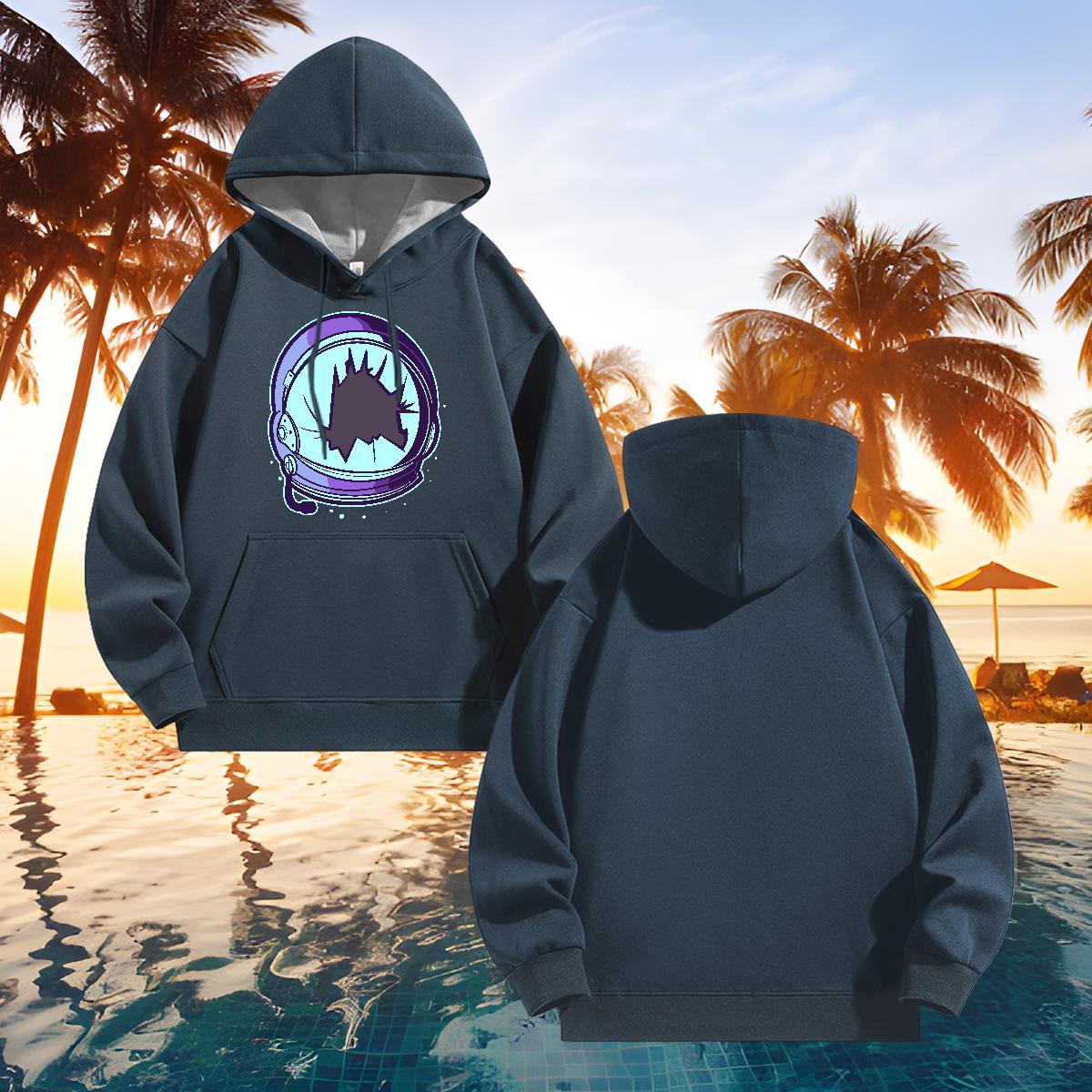 Classic Casual Hoodie for Men Y2K Loose Fit Mens Hoodie Breathable Custom Printing Top Hoody Thick Fleece