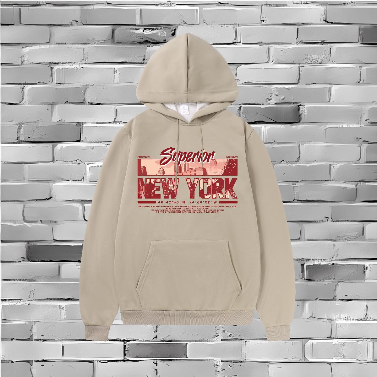 Wholesale Men Hoodie Comfortable Hoodie Pullover Custom Print Oversized Hoody Casual Hooded Collar Long Sleeve 350g Cotton