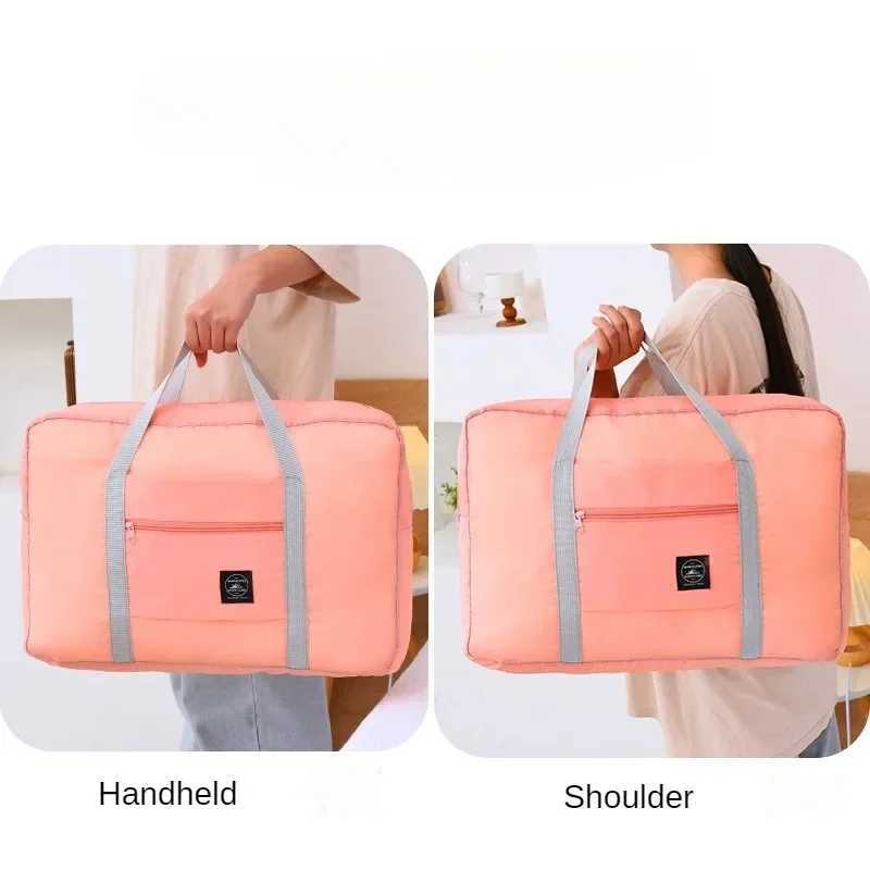 Folding Travel Bag Nylon Travel Bags Hand Luggage for Men Women Fashion Travel Duff Bags Tote Large Handbags DuffelXJ241106