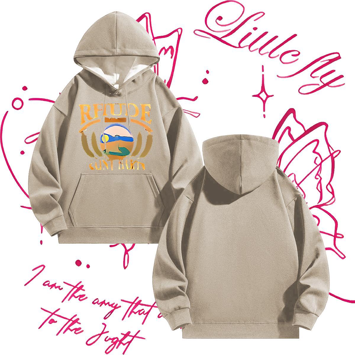 Fashion Designer Unisex Sweatshirts Street wear Hip Hop Loose Fit Hoodie Pullover Breathable Soft US Plus Size Top Hoodie Cotton 350g