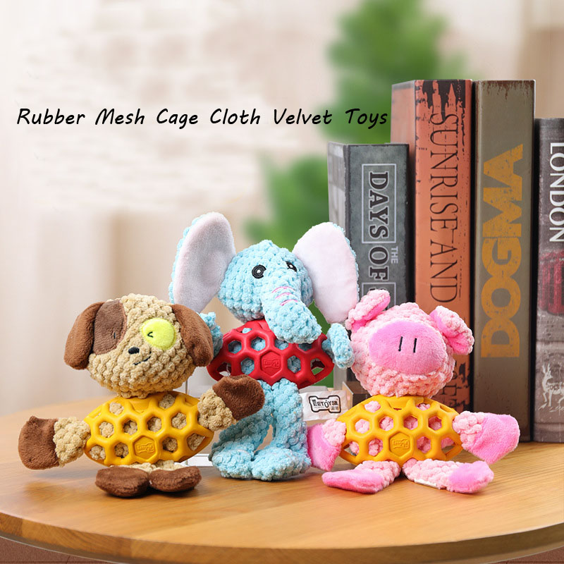 Squeaky Plush Dog Chew Toy for Small Medium Dogs Puppy Large Breed Cute Animal Plush Toy for Indoor Play Tough Durable Teething Interactive Gift