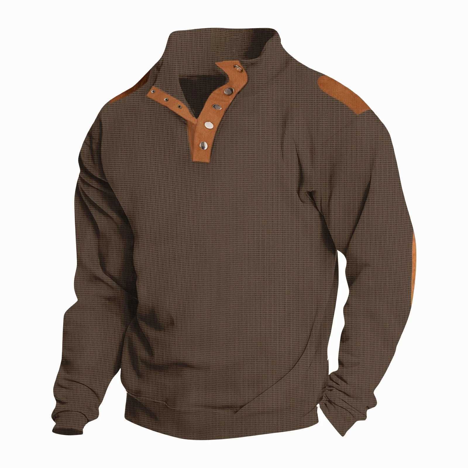 Europe and the United States spring and autumn long Sve mens jackets with button up sweatshirts W241106