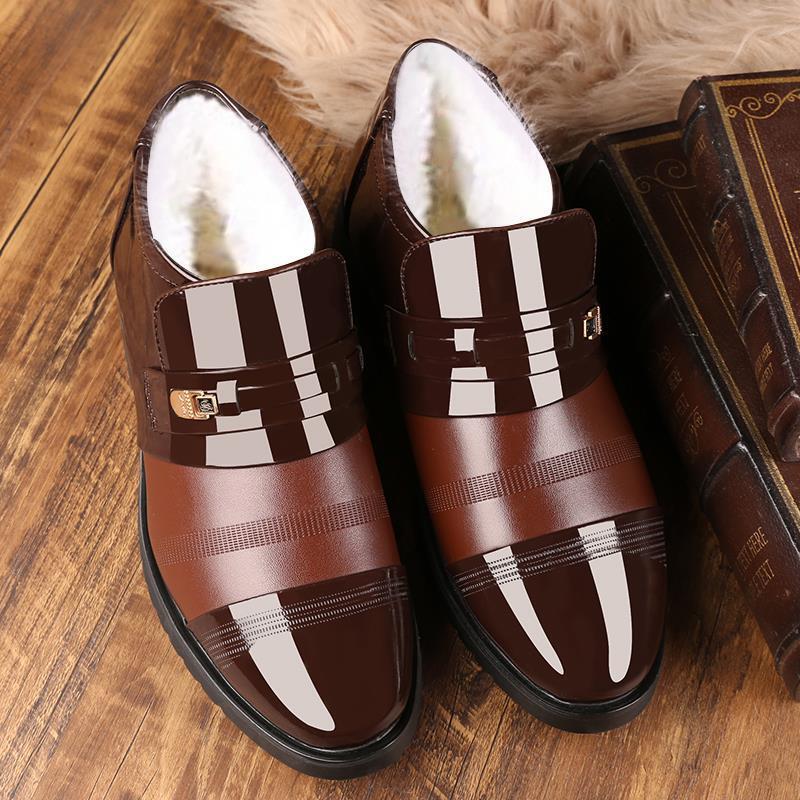 2025 New Brand Men's Winter Snow Warm Thick Men's Ankle Boots Bot Fashion Men's Designer Business Office Dress Leather Safety Shoes