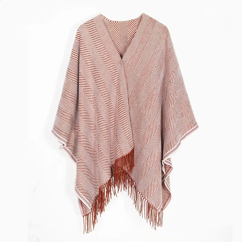 ner Women Poncho Cape Open Front Cardigan Wrap Shawl Knitted Cashmere Coat Female Spring Autumn Capes Ponchos 241105