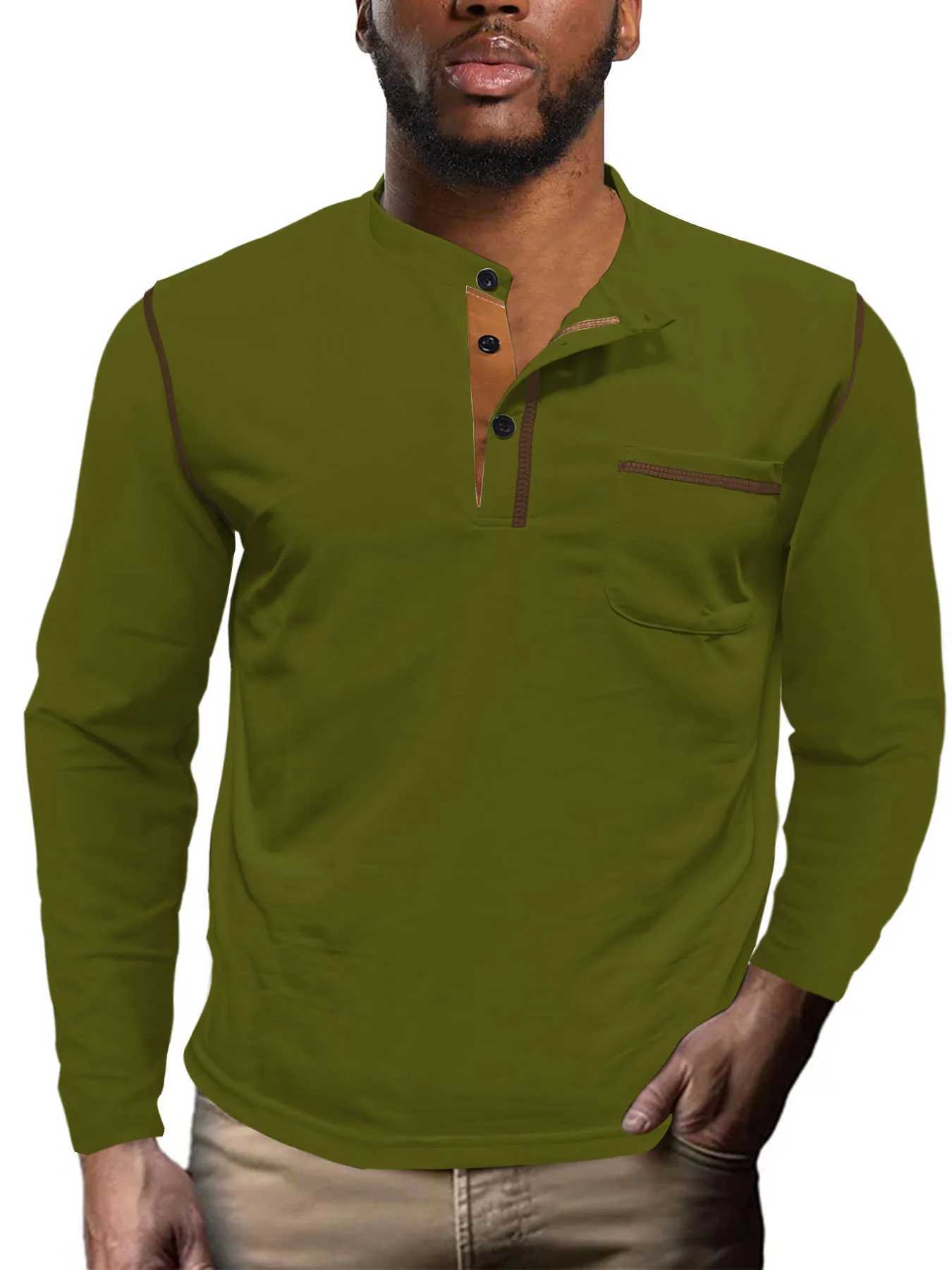 Europe and the United States 2024 Spring/Summer Mens Long Collar Foreign Trade Hoodie Mens Basic Top W241106