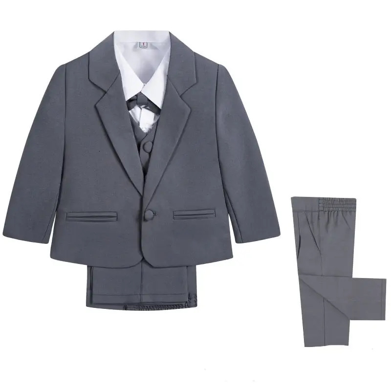 ~Little Boy Formal Suit/Baby Boy Clothes/Gentleman Bowtie Baby Boys 5-piece Suit Set 3187 241106