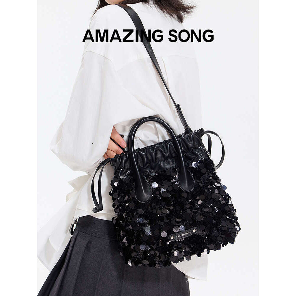 Amazing Song 2024 NEW Collection Hobo Black Sequin Evening Bag