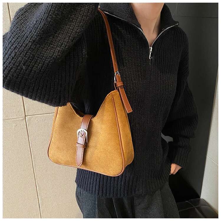 Designer Bag Trendy Sude Hobos Shoulder Crossbody Bags Women Tote Handbags And Purses 2024 New Solid Ladies Messenger Bag High Quality