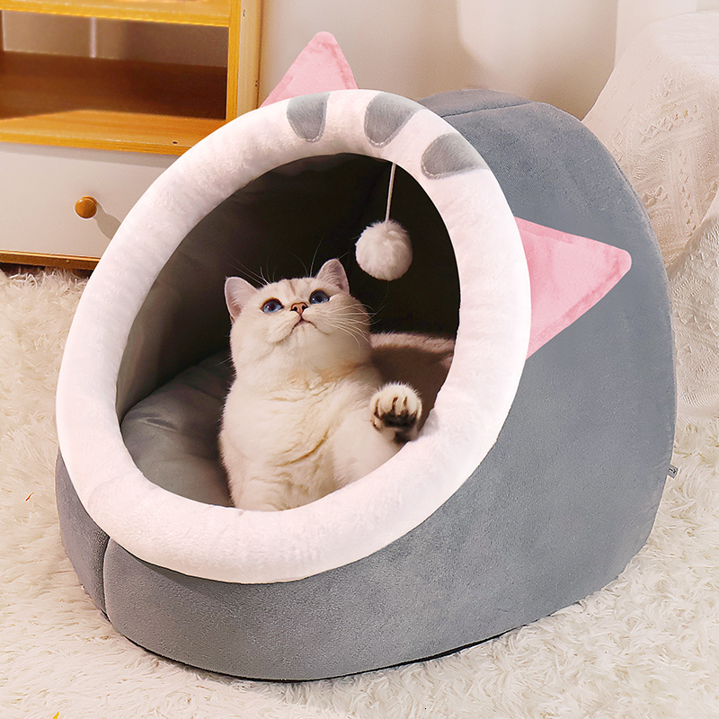 Cat's Nest, Four Seasons Universal Cat Bed, Dog's Nest Dog Bed Winter Warm Cat Bed, Semi Enclosed Security Nest, Sleeping Nest, Evacuation H