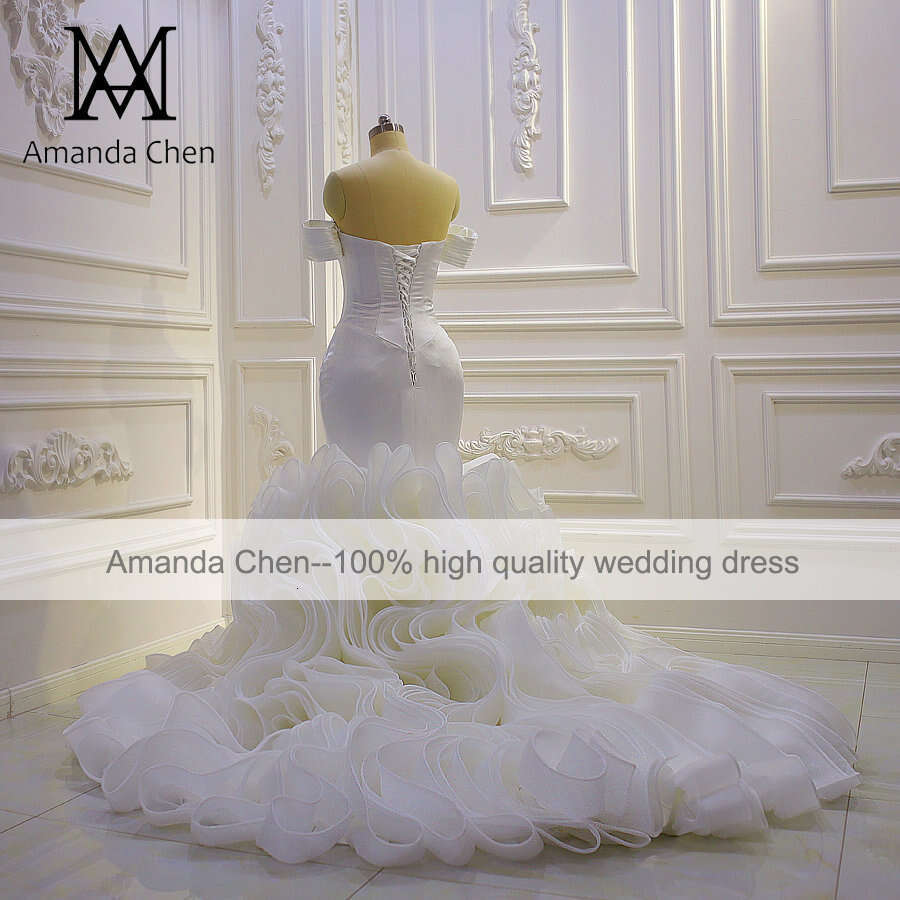robe mariage femme Off Shoulder Pleated Mermaid Wedding Dress 2024