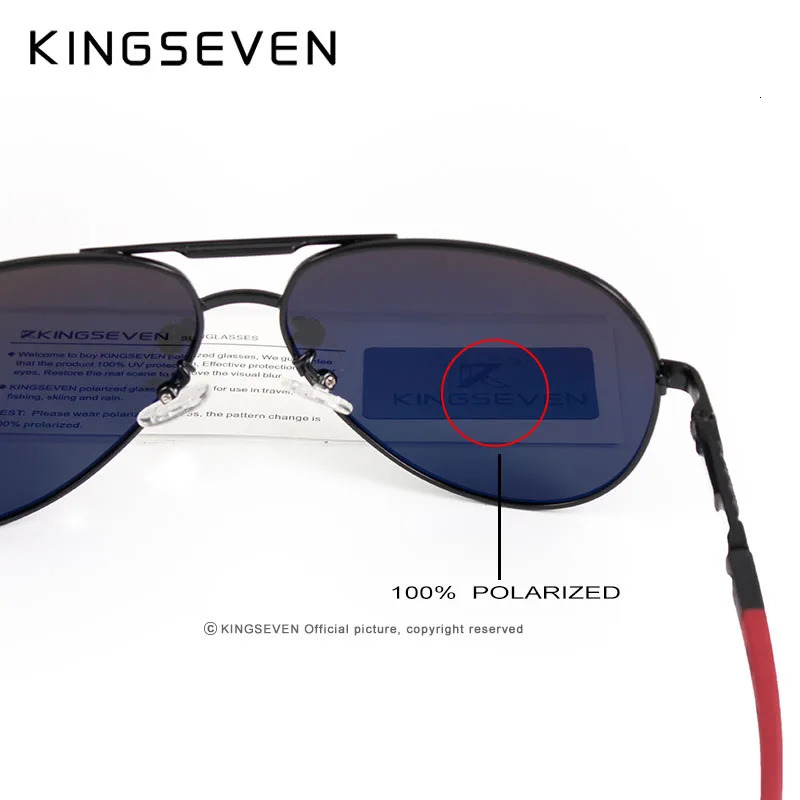 KINGSEVEN mens aluminum magnesium sunglasses polarized UV400 sunglasses oculos mens glasses mens sunglasses N725 241106