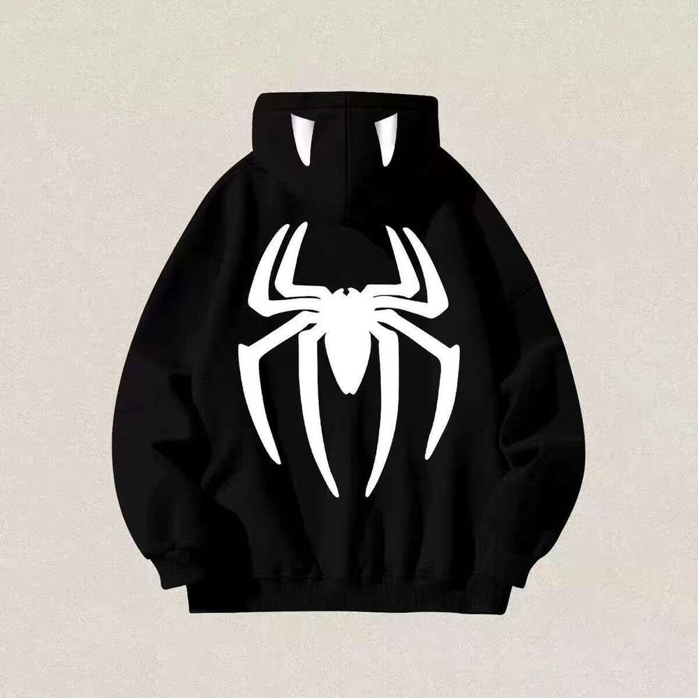 shanshi spider hoodie Dark Sports Shirt Men's and Women's Hoodies Gothic Couple Harajuku Large Spider Print Hoodie hoodie