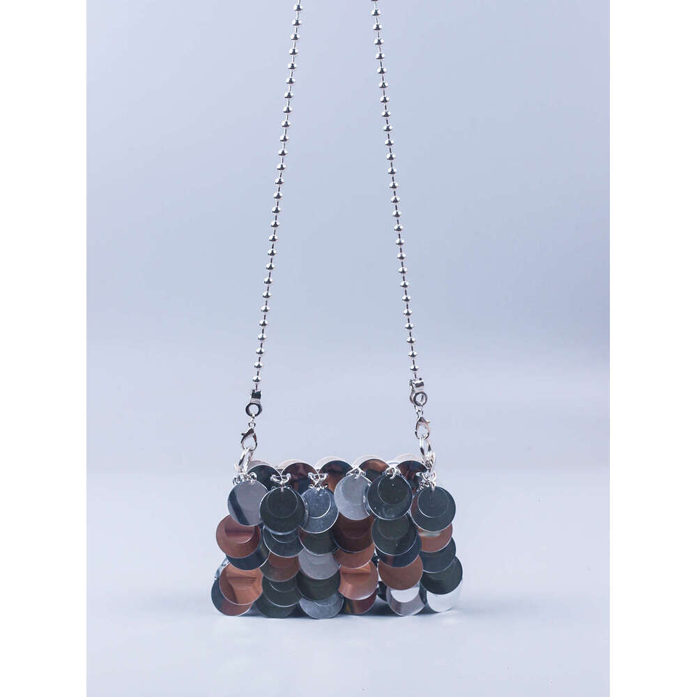 Designer Bag Bag 2024 New Network Red Same Style Women's Bag Mobile Phone Bag Chain Shiny Slice Bling One Shoulder Crossbody Bag Small Bag