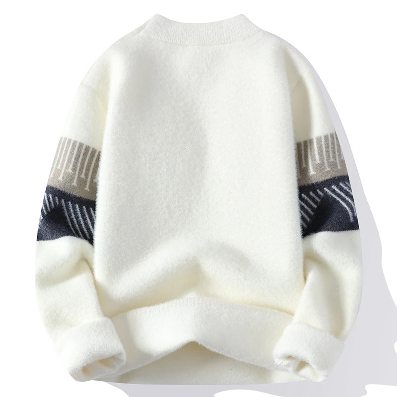 Fall Mens Christmas Cashmere Sweater O Neck Men Tops Quality Male Pullover Sweaters Thick Warm Pull Homme 241106