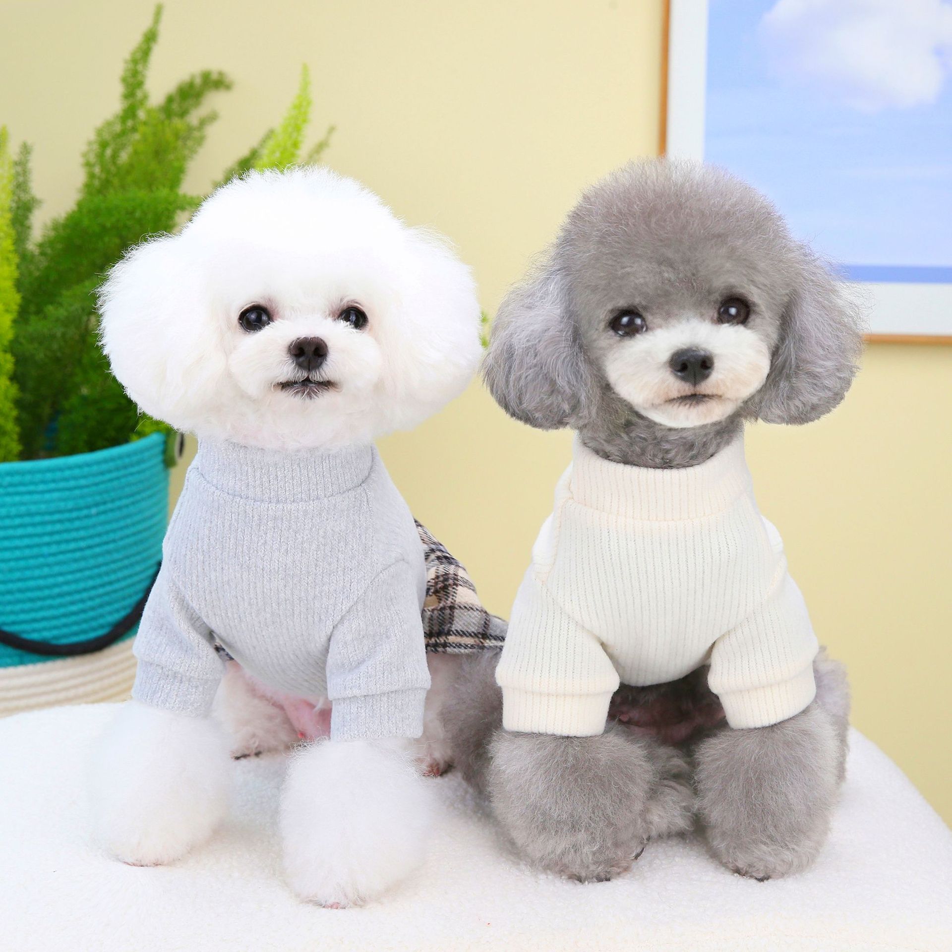 Fashion Design Dog Checkers Dress Wholesale Pet Dog Clothes Autumn Winter Pet Products Apparel Supplies