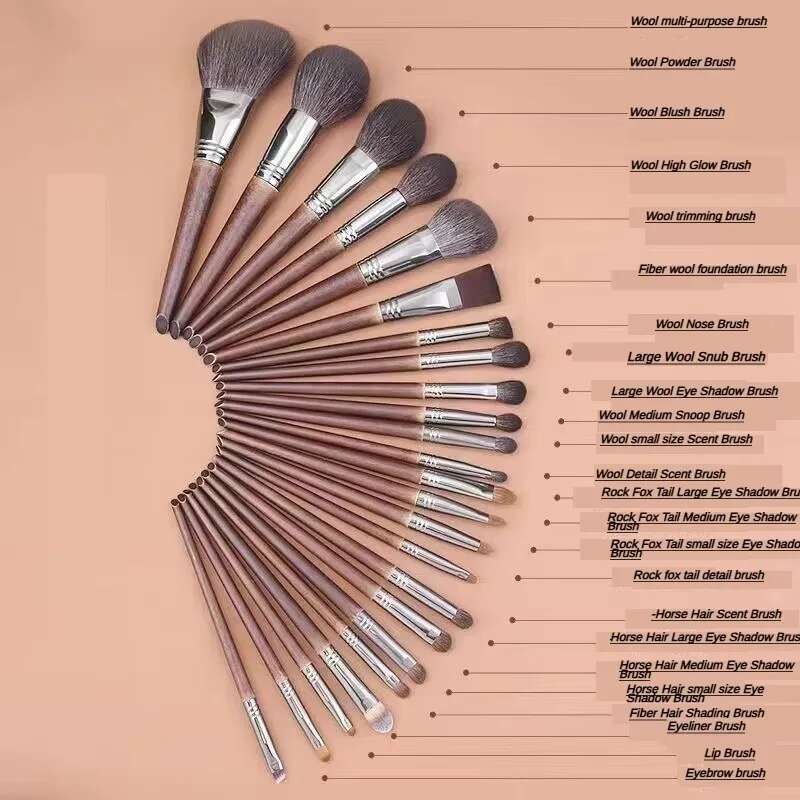 EOEKKY 2024 Set Mascara Brush Series High Quality Animal/Fiber Beauty Pen - Professional Makeup Tools