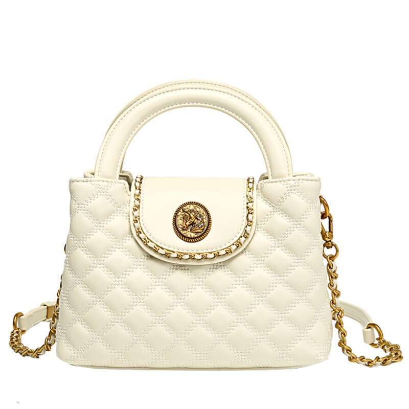 Designer Bag Brand Genuine Leather Women's Handbag, Diamond Grid Chain Bag, 2024 New High-End Single Shoulder Bag, Hand-Held Crossbody Bag