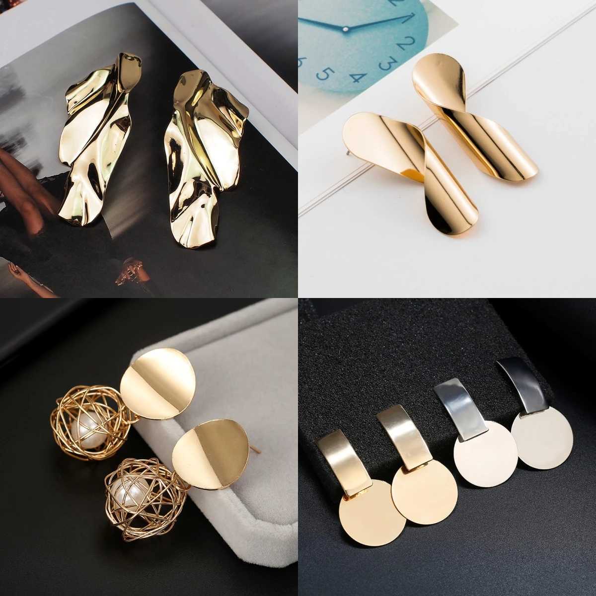 Korean Pearl Earrings 2024 for use in the Moon Yuan Geely Declaration Retro Gold Stud Earrings Fashion Jewelry Earrings X241106